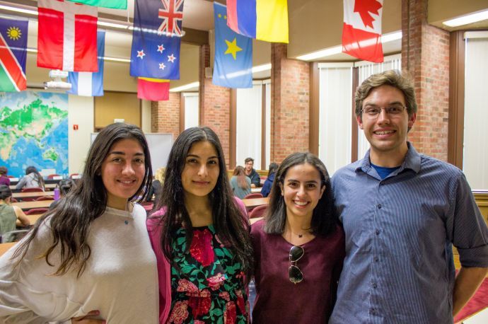 students at international studies career forum