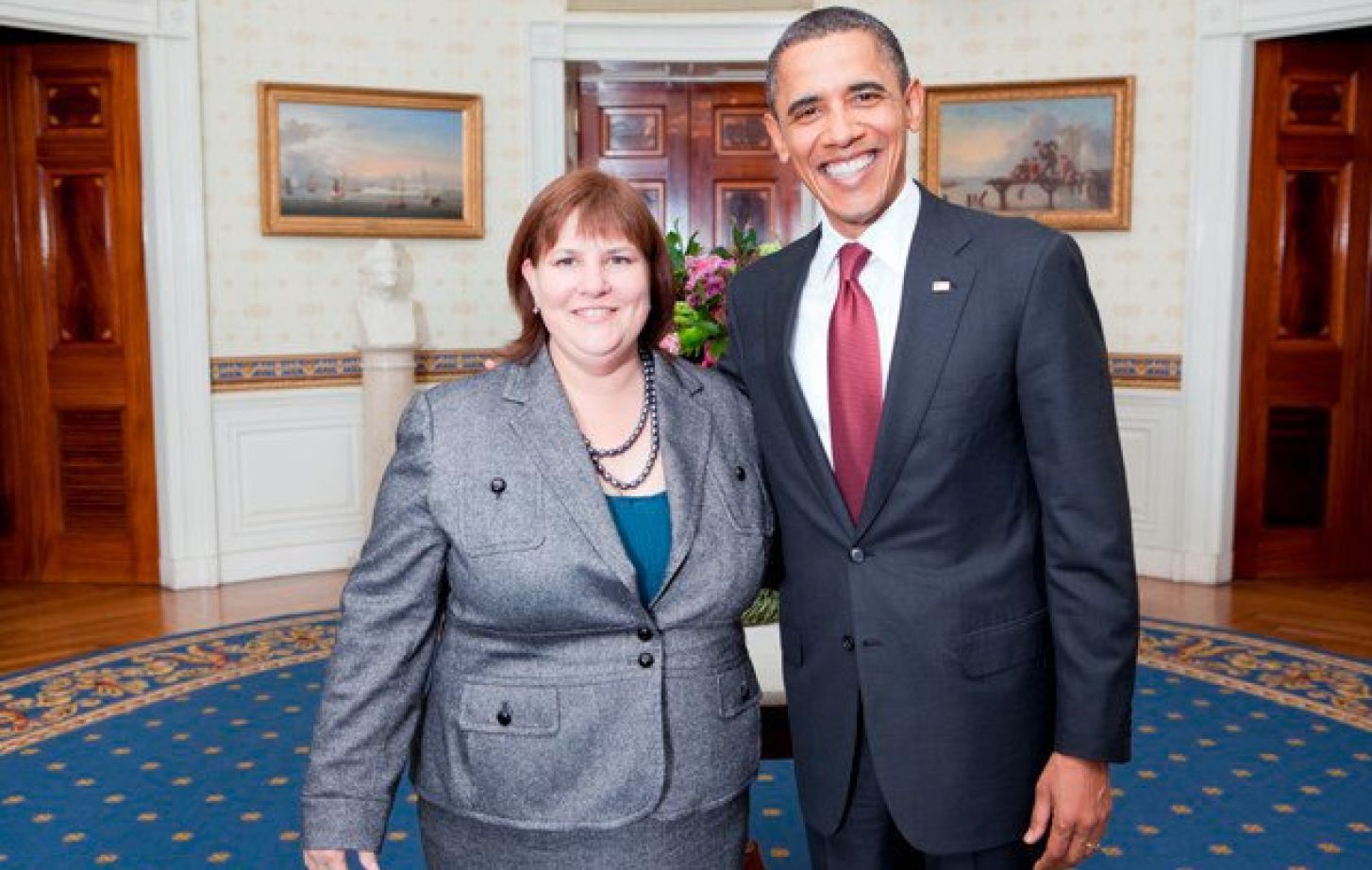 Lisa Vickers and President Obama