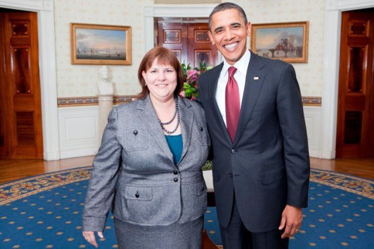Lisa Vickers and President Obama