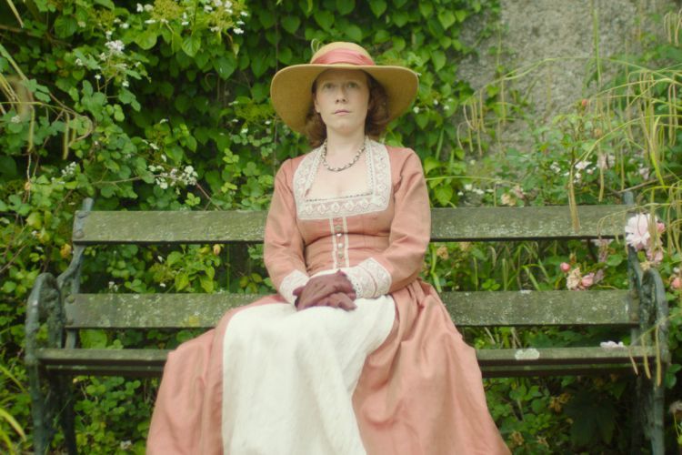 Woman sitting on a bench