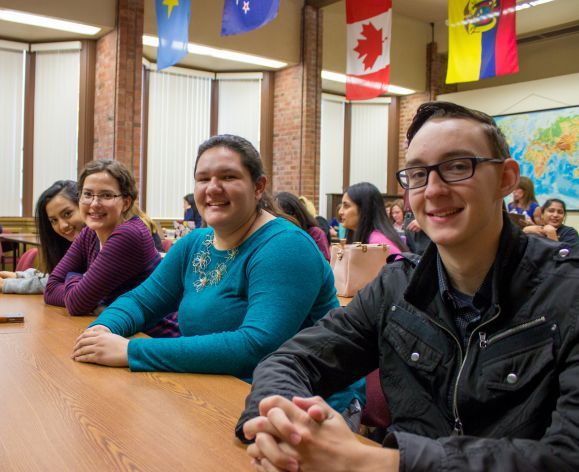 students at SIS career forum